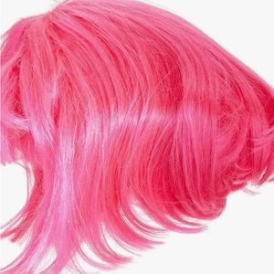 10/$10 💛 LIKE NEW Neon hot pink synthetic hair A Line Bob/pixie costume wig